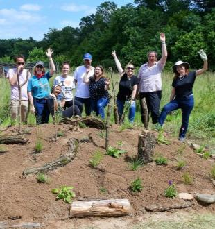 Impressionen von ehemaligen Teilnehmer*innen beim Deutschland summt!-Pflanzwettbewerb &copy; Arche Bauernhof Erlangen Stadt und Land e. V.