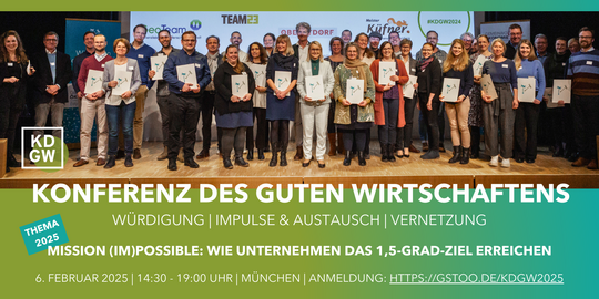 Konferenz des guten Wirtschaftens (KDGW) 2025 am 6. Februar in München