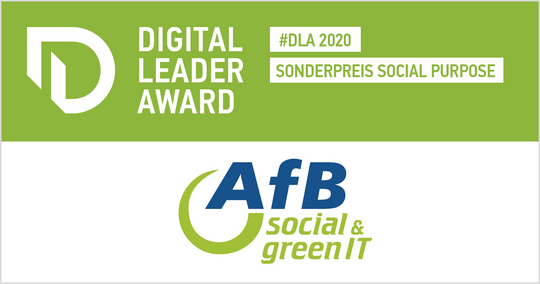 Digital Leader Award 2020 für „AfB social & green IT“