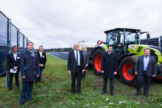 Inbetriebnahme Agri-Photovoltaikanlage Aasen mit Winfried Kretschmann
