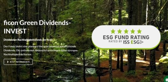 Grüner Dividendenfonds „ficon Green Dividends“ profitiert von frischem Wind bei Dividenden