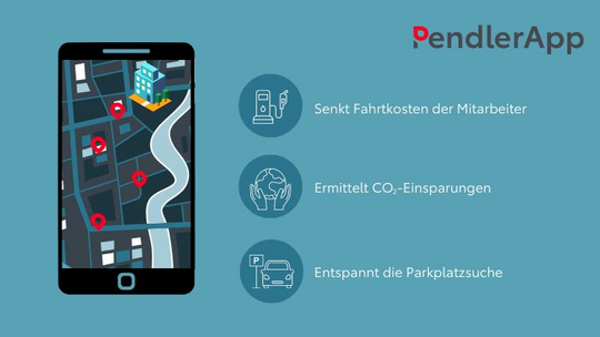 Innerbetriebliche Fahrgemeinschaften mit der PendlerApp: So verringern Unternehmen einfach ihren CO2-Fußabdruck.