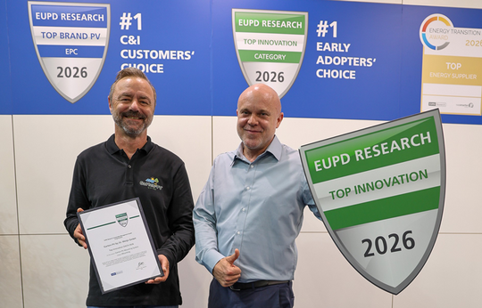 Garten-PV gewinnt den EUPD Research Top Innovation Award 2026