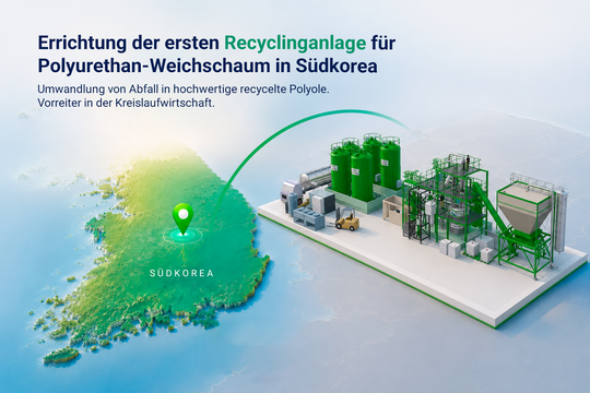 KPX Chemical & Chinyang Polyurethane erschließen das Geschäftsfeld des Recyclings von Polyurethan-Weichschaum