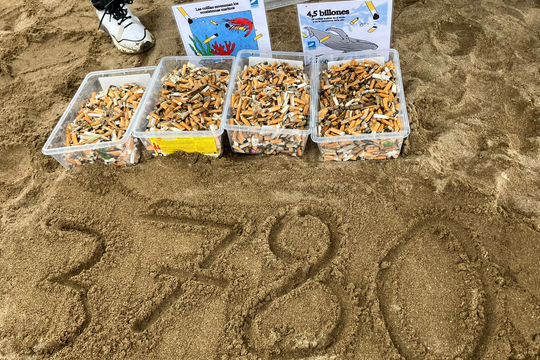 110,396 cigarette butts collected in one month