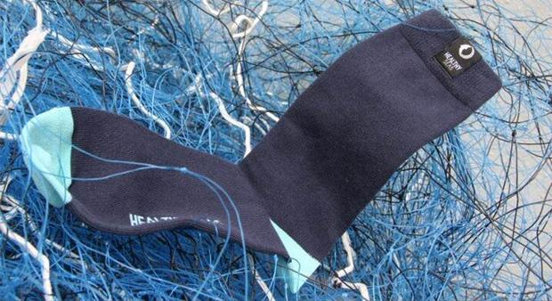 Healthy Seas Socken bestehen aus 70% Bio-Baumwolle und 30% Nylon (Fischernetze) Foto: OnePlanetCrowd